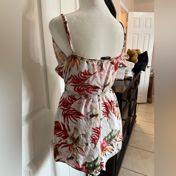 💙SHEIN Women Floral Print Cami Romper white green red and Pink - Picture 11 of 12